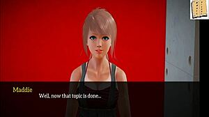 Redhead hentai babe gets wild in 3D erotic game.