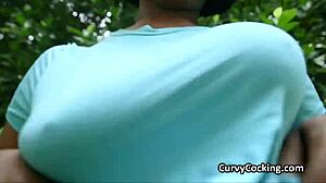 Drilling oily chocolate babes' tits and pussy