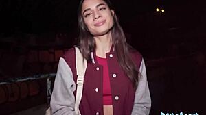 French Model Boldly Bangs Stranger Hard in Public for Cash