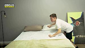 Endowed invader fucks twink's ass bareback!