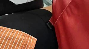 Harassing mature big-ass woman on Lima streets