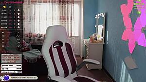 Darsy engages in intriguing web chat masturbation session