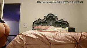 Blonde with big butt shows her pussy and asshole feeling exposed