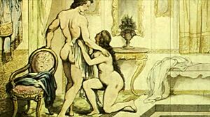 Vintage EROTIC Illustration From Retro Anime Hentai Cartoon