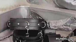 Housewife in fishnet takes stud's huge cock