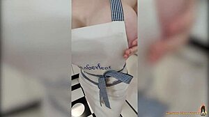 watch this lustful housewife fuck her pussy and ass all by herself in this hot solo scene