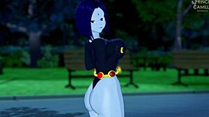 Raven From Teen Titans Gives Horny JOI And Facial In Dark Forest With Big Thighs