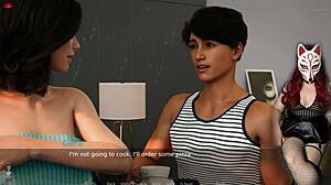 Ms. Denvers says, 'Come here, young one, for some big tit fun in episode 33'