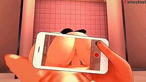 Koneko fucks big black cock in 3D anime hentai fantasy