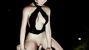 wow! tomboy rides cock hard!