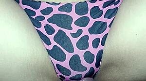 Shy stepdaughter makes me explode on her soft lingerie