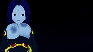 Raven From Teen Titans Gives Horny JOI And Facial In Dark Forest With Big Thighs