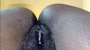 Thick ebony girl gets interracial fucking in bonus clips