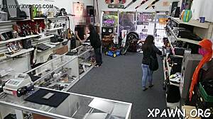 is this bimbo getting rammed in the store contest?