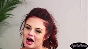 i'm the redhead sucking my therapist's cock in stockings for a facial