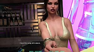 Hot black haired babe wants to dance before I fuck her!