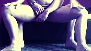 teen blonde in homemade scene with sucking and fingering