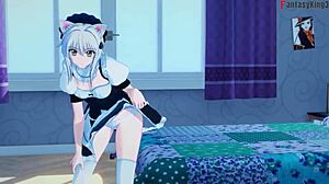 Koneko 3D Anime Hentai'de Büyük Siyah Yarrakla Vahşi Sikiş