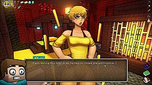 Hornycraft Parody Femdom Cumshot