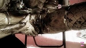 Blonde models in pool, then fucks photographer?