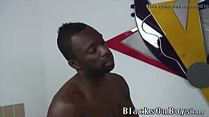 Joey tries gay sex with a black guy for the first time.
