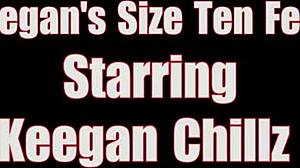 Amateur teen Keegan Chillz tries first footjob