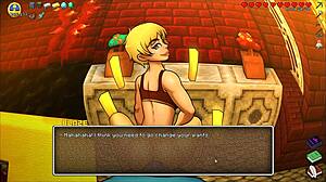 Hornycraft Parody Femdom Cumshot