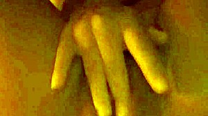 Horny slut cant take it she masturbates and cums