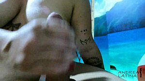 she helps him with a handjob as a gift