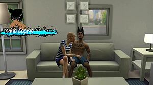 Hey, messing around with my curvy Sims 4 neighbor!