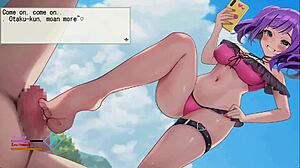 Otherworldly Beach Adventure with Anime Characters