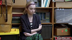 Shoplifter's Shaved Pussy Gets Banged Hard Doggystyle! 😲