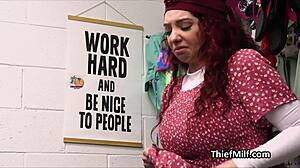 i caught the milf stealing candy and fucked her hard in the office, oh shit