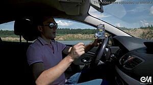 Naked men wash car, end with gay jerk and cumshot 😏