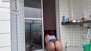 I hired this brazilian maid with a big ass, and I went crazy with lust.