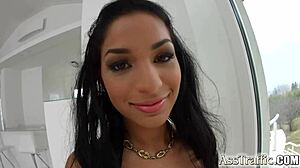 horny slut takes on double penetration in wild asstraffic threesome