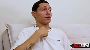 Young friend sucks big cock bareback