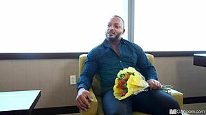 Black Cock Stretches Adrian's Tight Ass in Steamy Shower Scene