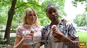 Ice cream cuck watches cheating blonde