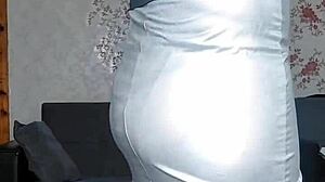 Gay Sissy Crossdresser Shows Off Big White Booty