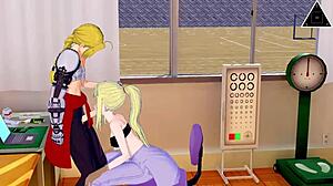 Teen winry gives fast handjob to edward in full metal alchemist anime