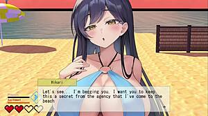 Otherworldly Beach Adventure with Anime Characters