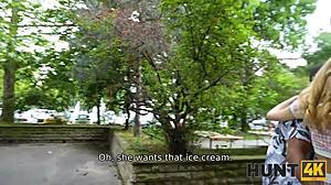 Ice cream cuck watches cheating blonde