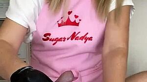 wow, 9 clients cum during waxing with master sugarnadya!