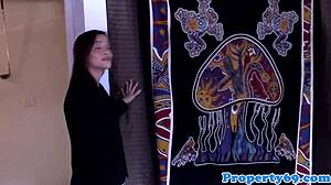 Realtor Beauty With Tan Lines And Piercings Dickrides In Pov Close-Up To Seal The Sale