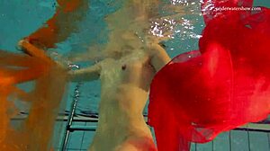 i watch nastya strip in the pool