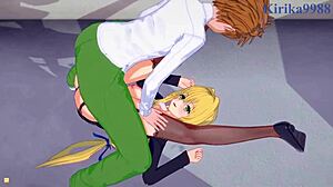 Ryouko Mikado, Tearju Lunatique e Rito Yuki em cena de sexo intenso do hentai To Love Ru