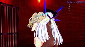 Amari Aquamarine And Kos-Mos And T-Elos Intense Lesbian Play - Super Robot Wars X & Xenosaga Hentai