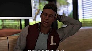 Horny busty redhead roommate in 3D law school porn game