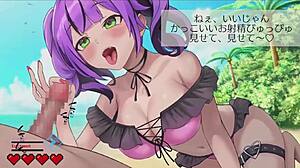 Otherworldly Beach Adventure with Anime Characters